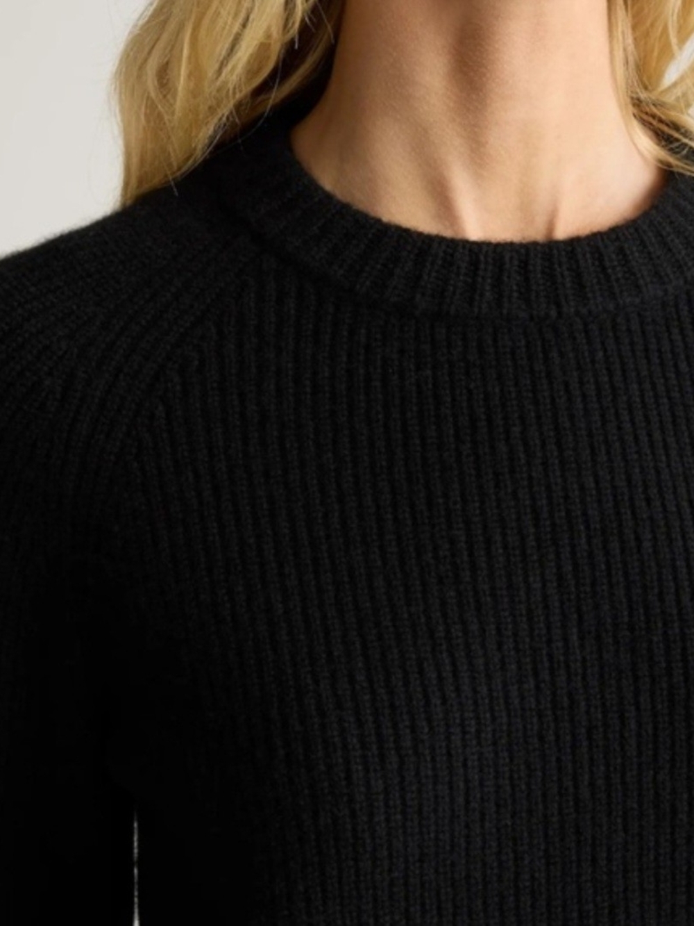 Quince Mongolian Cashmere Fisherman Crewneck Women's Sweater - Small - Picture 2 of 7
